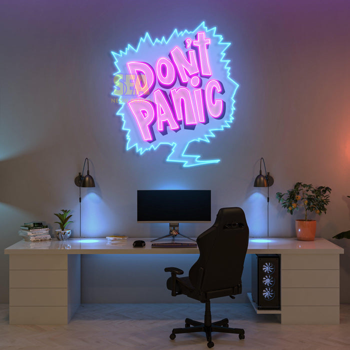 'PANİK YOK' Modern Neon Tabela