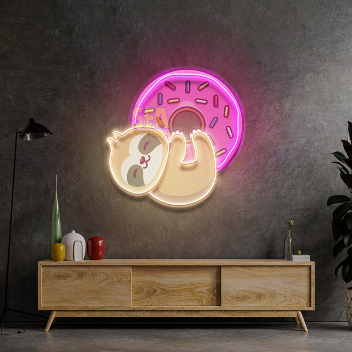 'AYILI DONUT' Modern Neon Tabela