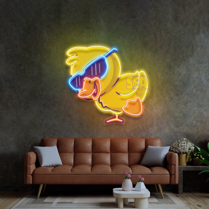 'GÖZLÜKLÜ ÖRDEK' Modern Neon Tabela