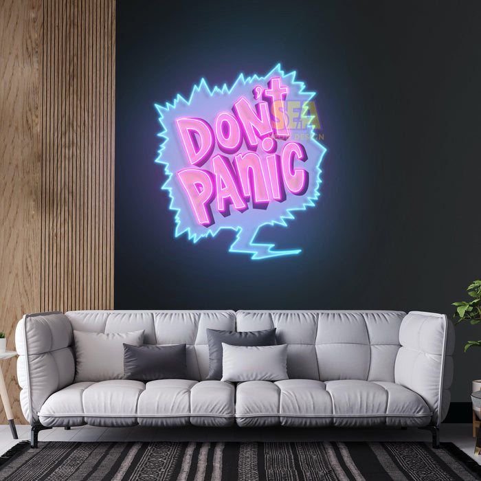 'PANİK YOK' Modern Neon Tabela