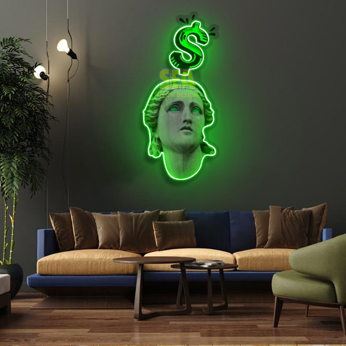 'DOLLAR ON EYE' Modern Neon Tabela