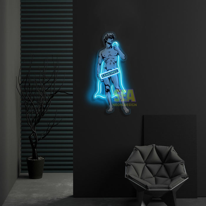 'SANSÜRLÜ DAVİD' Modern Neon Tabela