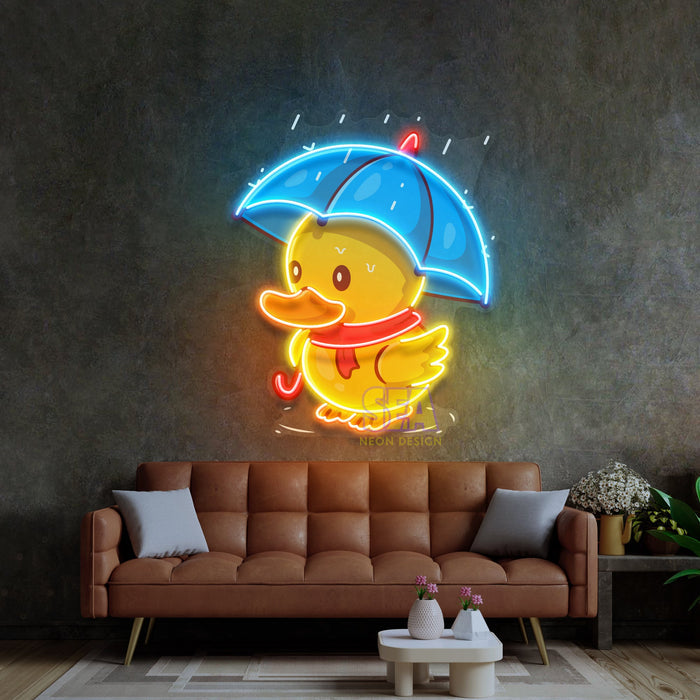 'ŞEMSİYELİ ÖRDEK' Modern Neon Tabela