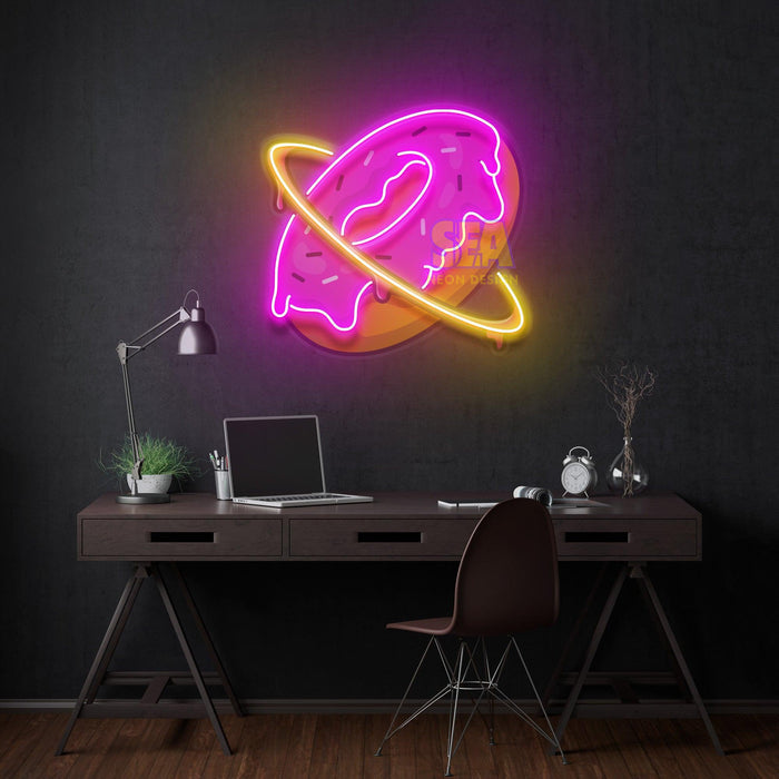 'GEZEGEN DONUT' Modern Neon Tabela