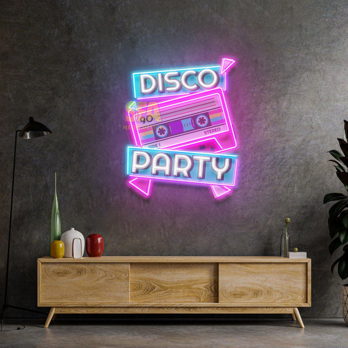 'DİSKO PARTY' Modern Neon Tabela