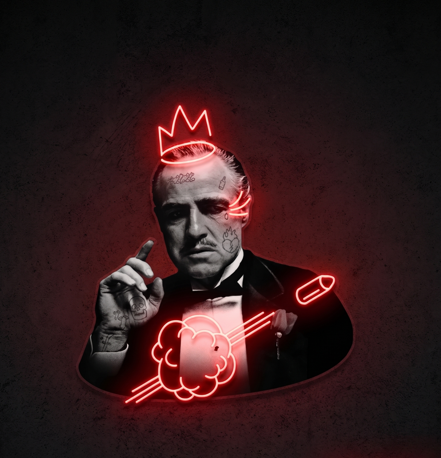 "THE GODFATHER" Modern Neon Tabela | LED Neon Dekor