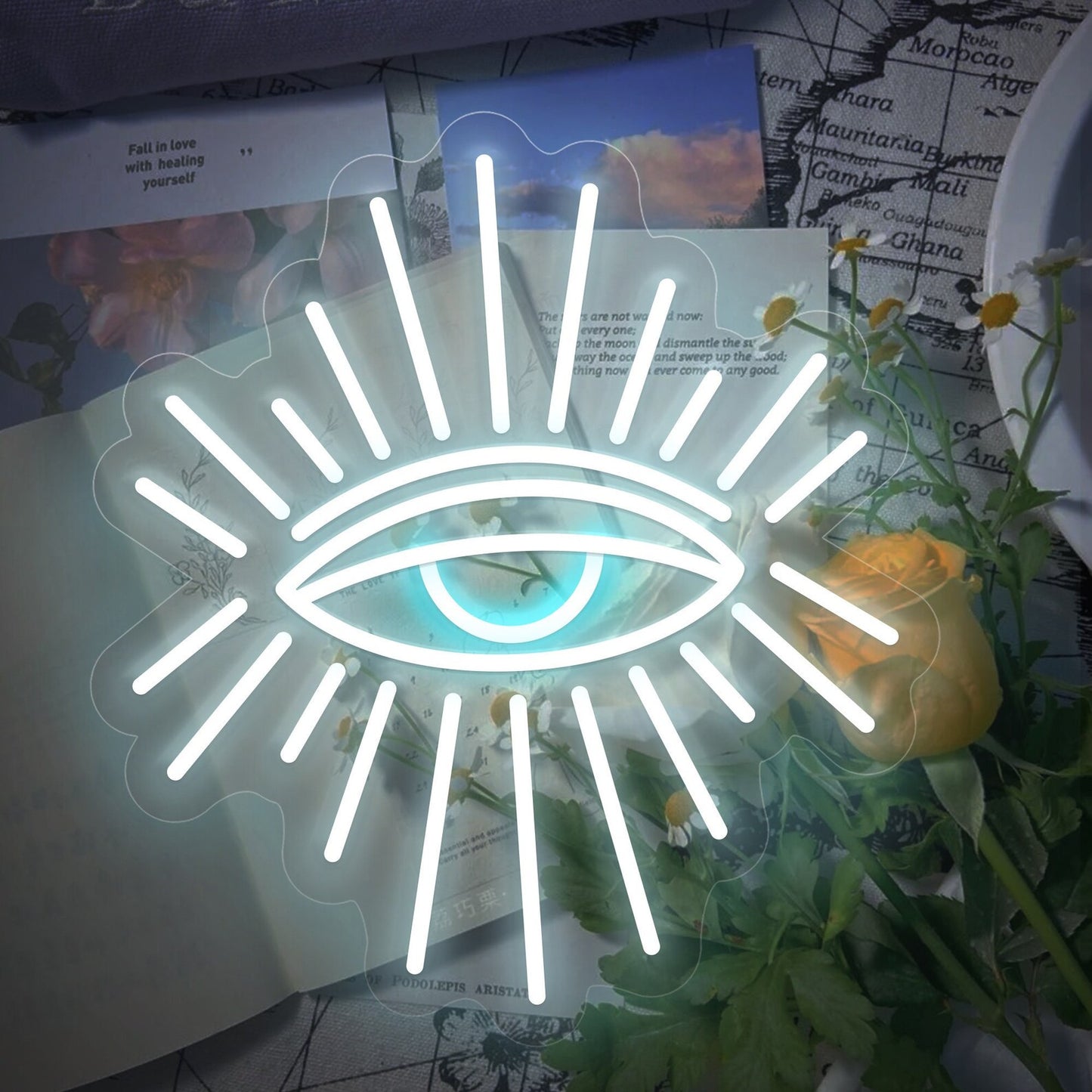 Göz Neon Led Dekoratif Tabela