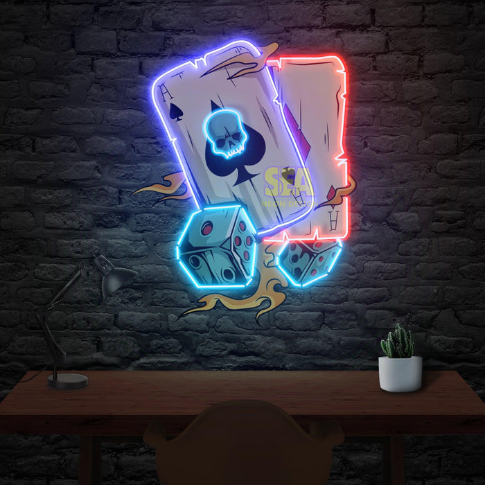 'POKER' Modern Neon Tabela