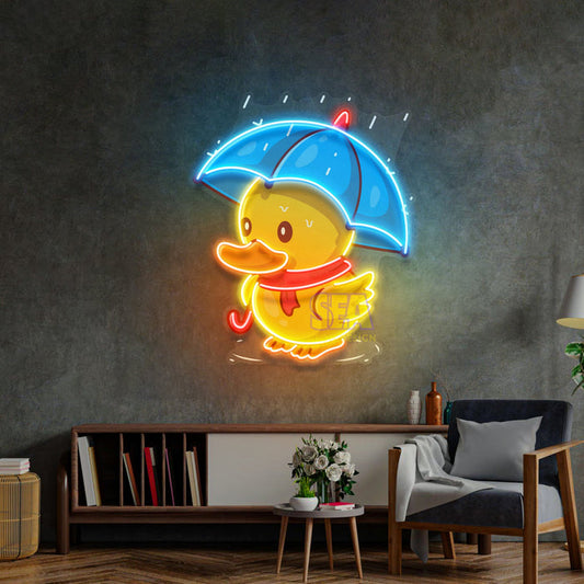'ŞEMSİYELİ ÖRDEK' Modern Neon Tabela