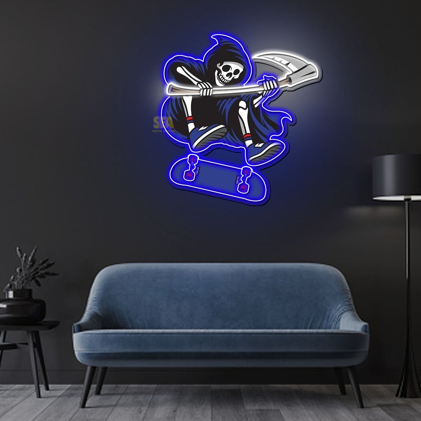 "Hayalet Kaykaycı" Modern Neon Tabela