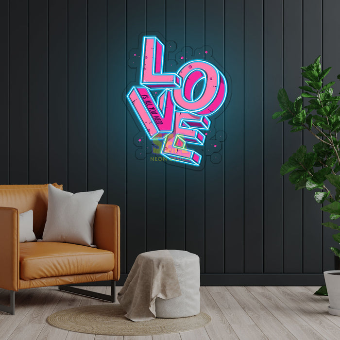 'AŞK' Modern Neon Tabela