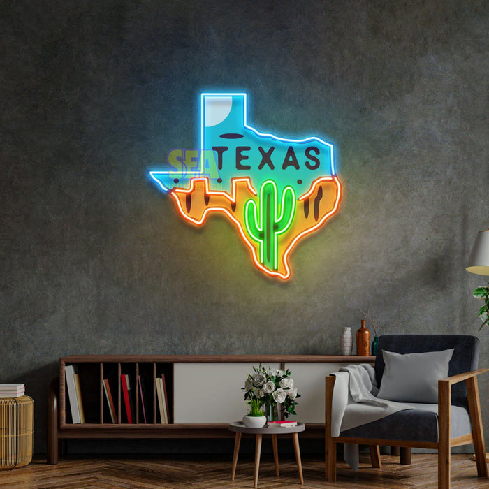 'TEXAS' Modern Neon Tabela