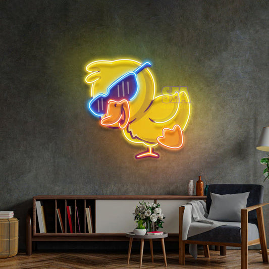'GÖZLÜKLÜ ÖRDEK' Modern Neon Tabela