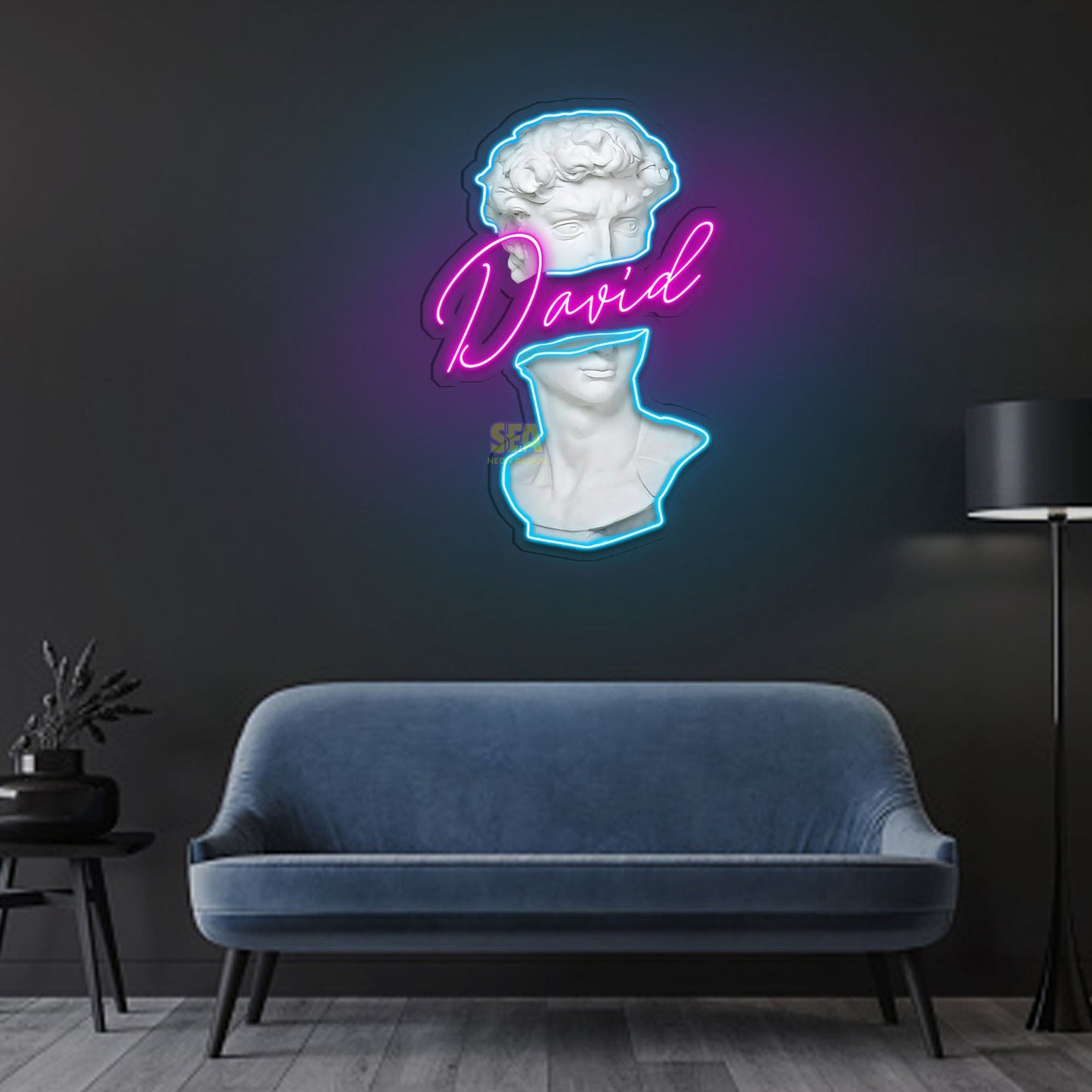 "David" Modern Neon Tabela