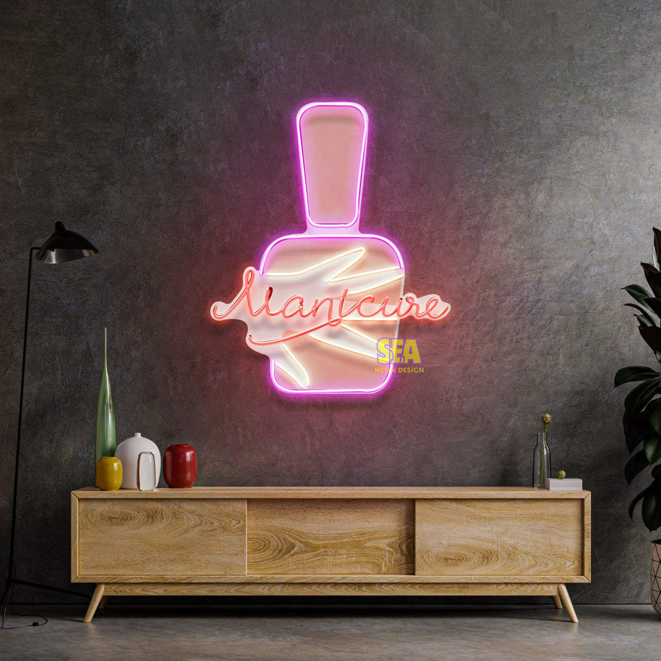 'Manicure' Modern Neon Tabela