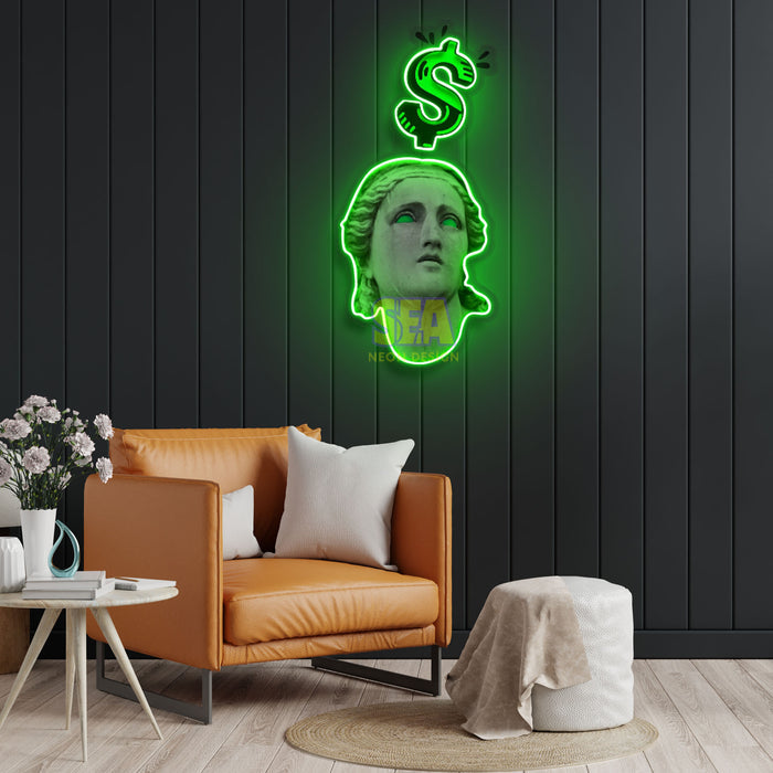 'DOLLAR ON EYE' Modern Neon Tabela