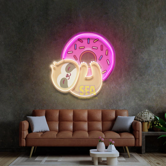 'AYILI DONUT' Modern Neon Tabela