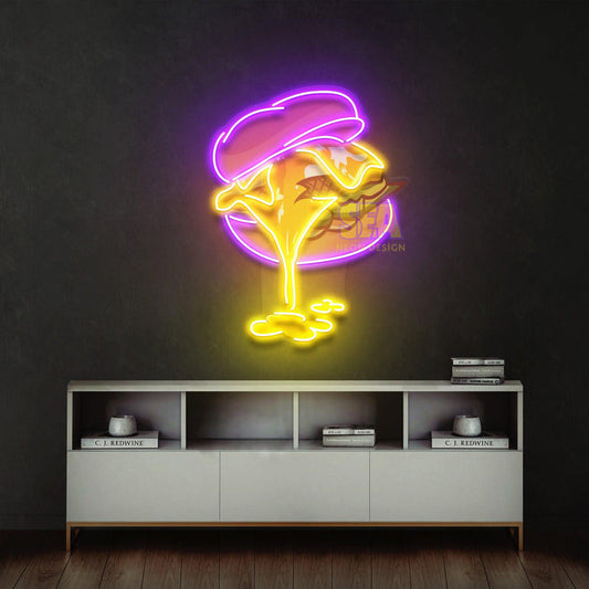 'BURGER Modern Neon Tabela