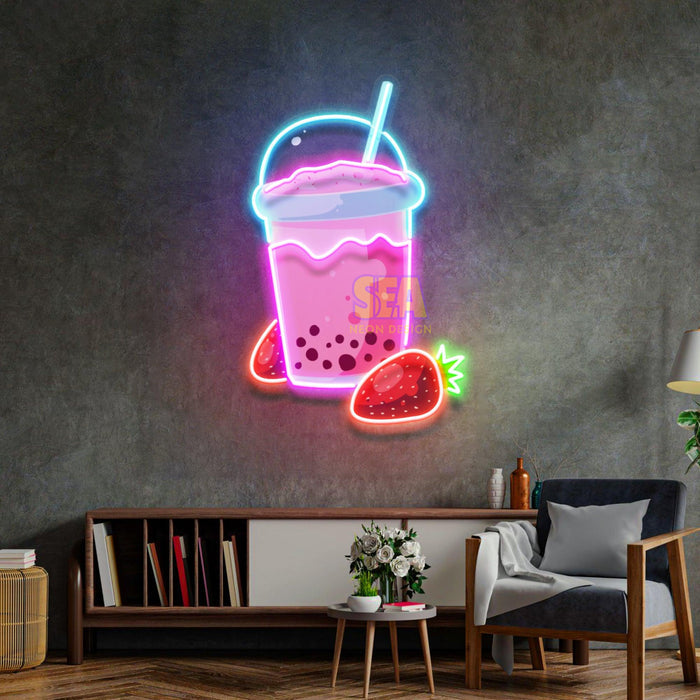 'ÇİLEK SMOOTHİE' Modern Neon Tabela