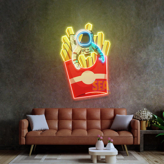 'PATATES ASTRONOT' Modern Neon Tabela