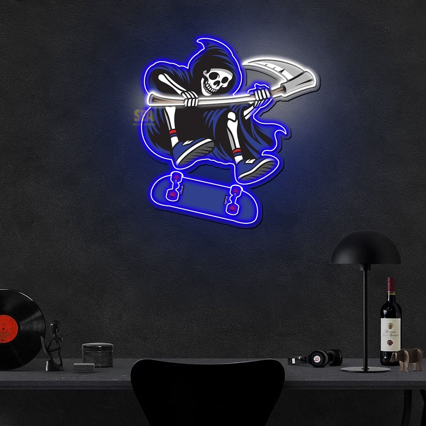"Hayalet Kaykaycı" Modern Neon Tabela