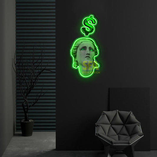 'DOLLAR ON EYE' Modern Neon Tabela