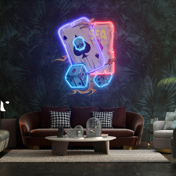 'POKER' Modern Neon Tabela