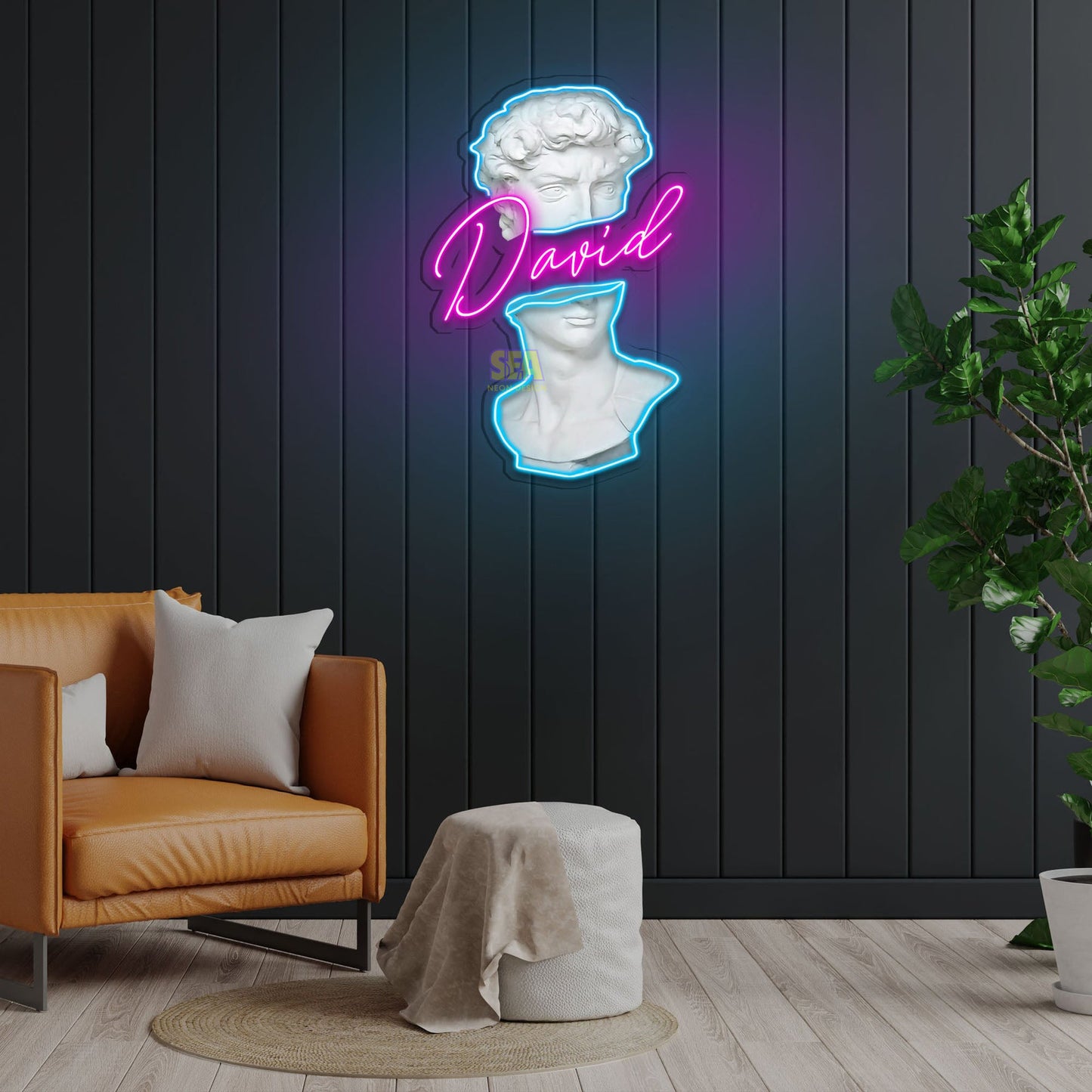 "David" Modern Neon Tabela