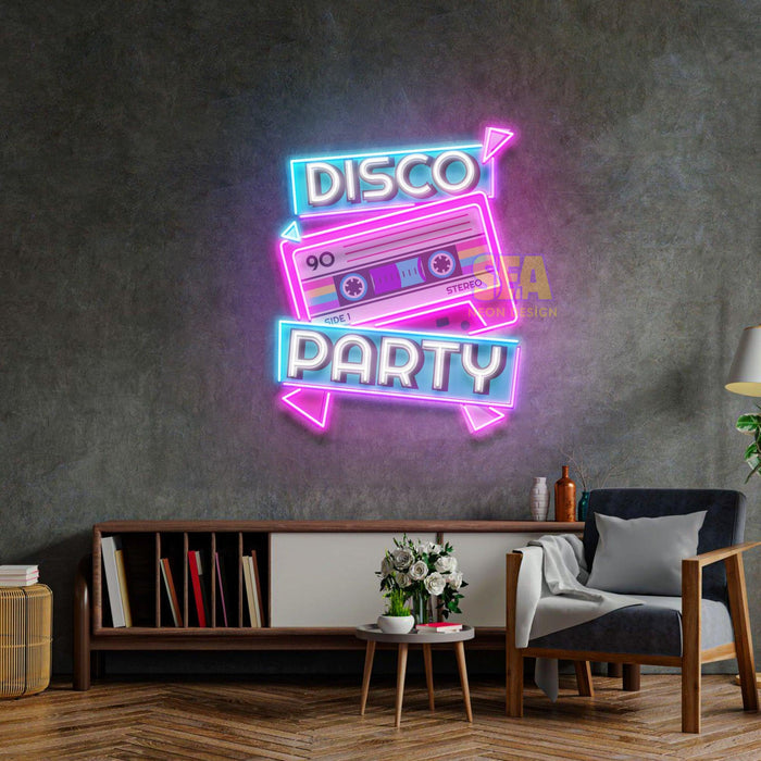 'DİSKO PARTY' Modern Neon Tabela