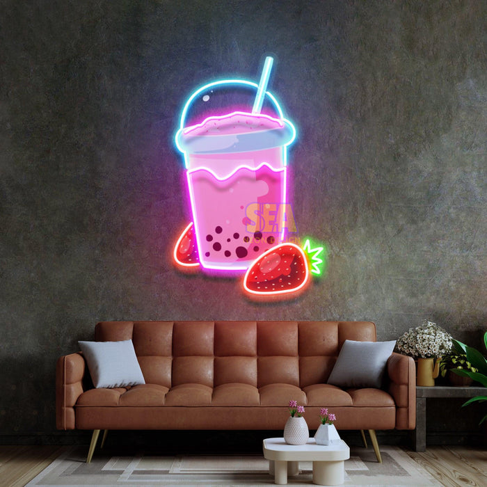 'ÇİLEK SMOOTHİE' Modern Neon Tabela