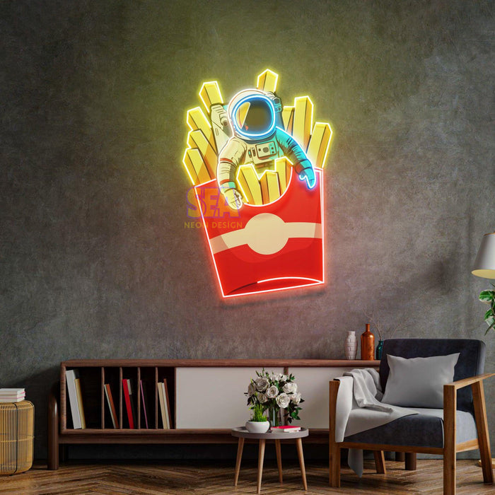 'PATATES ASTRONOT' Modern Neon Tabela