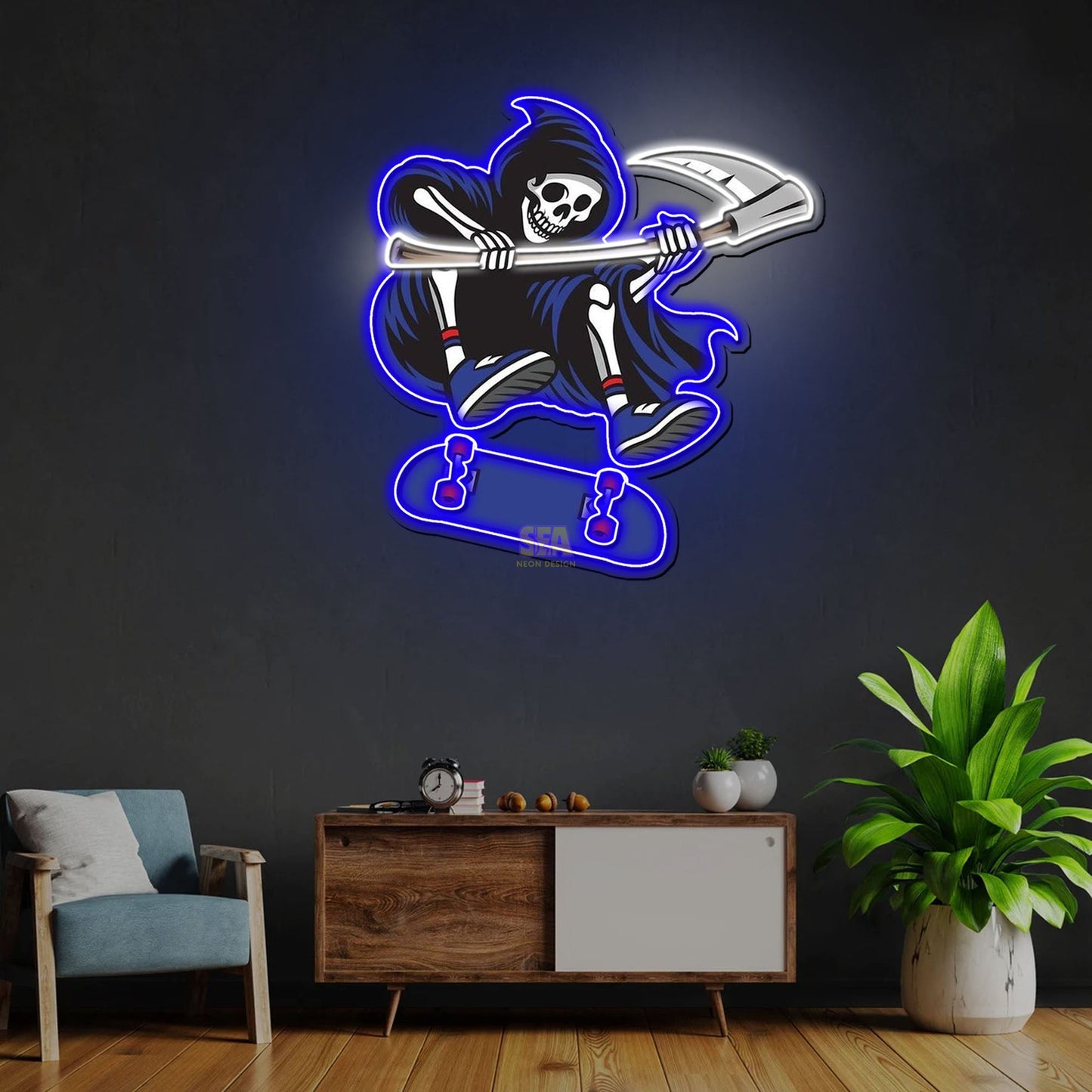 "Hayalet Kaykaycı" Modern Neon Tabela