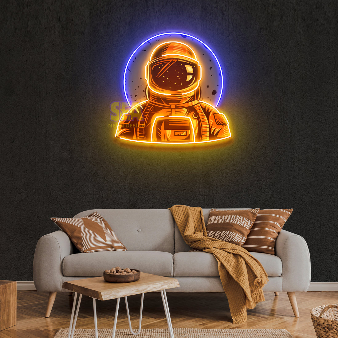 "Astronot" Modern Neon Tabela