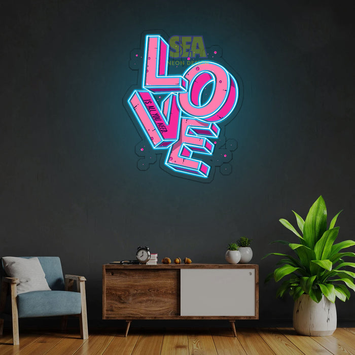 'AŞK' Modern Neon Tabela