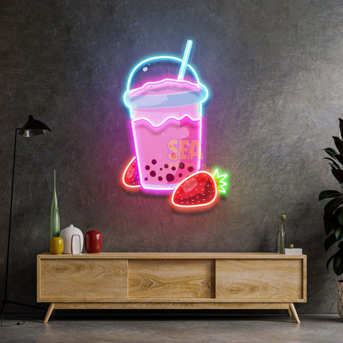 'ÇİLEK SMOOTHİE' Modern Neon Tabela