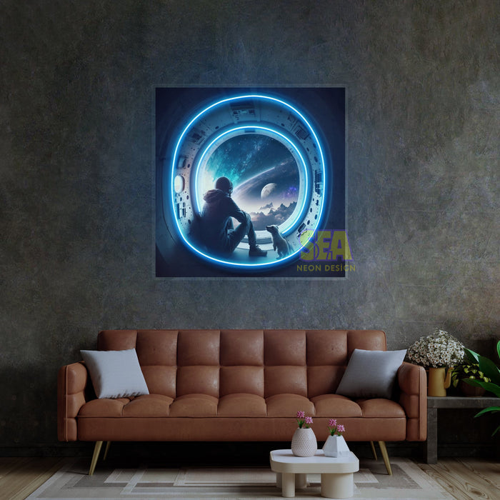 'UZAY BOŞLUĞU' Modern Neon Tabela
