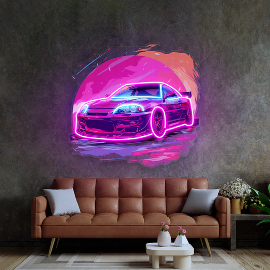 'Süper Araba' Modern Neon Tabela