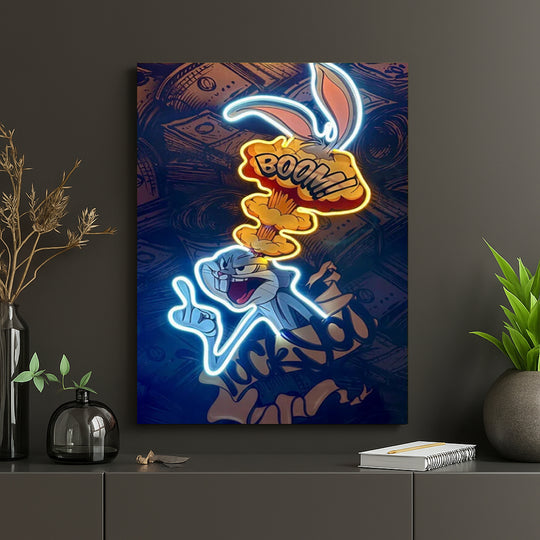 bugs-bunny-neon-tablo-uv-baski-pleksiglass-pop-art-dekor
