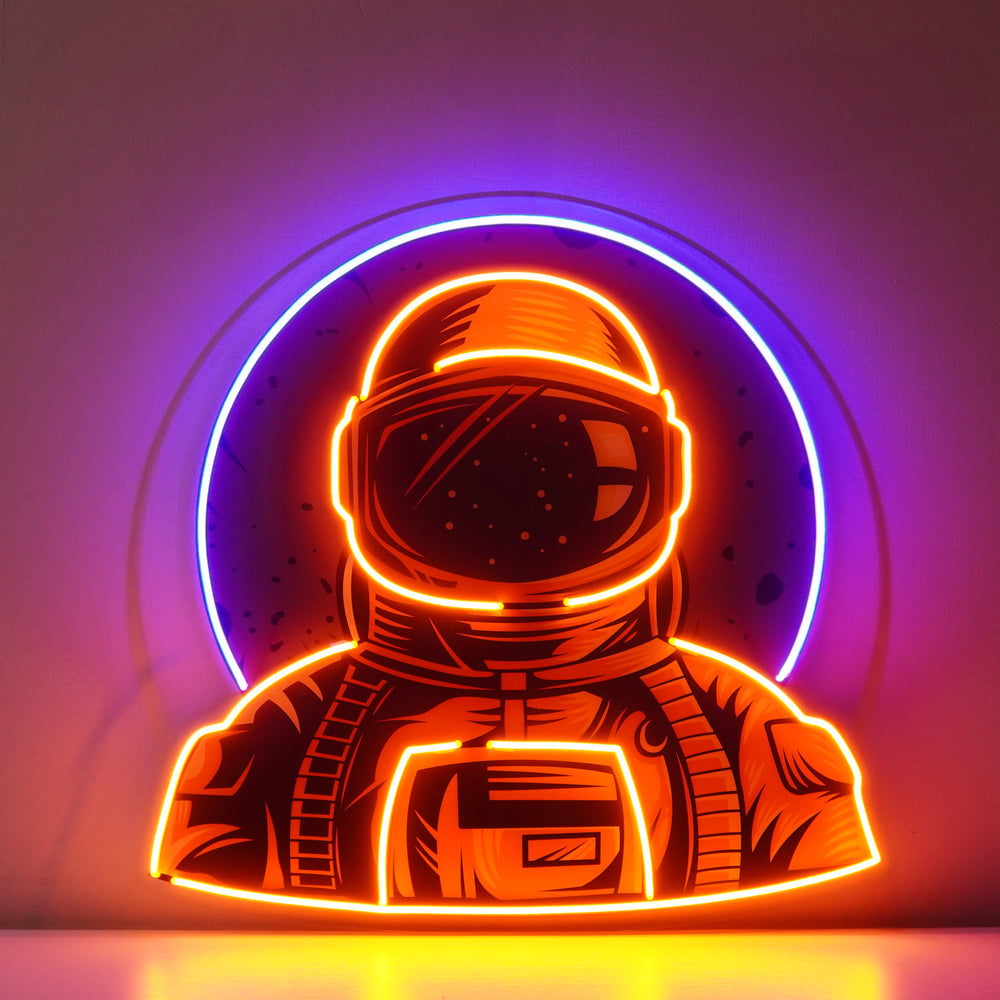 turuncu-mavi-astronot-neon-isik-oturma-odasi-dekor