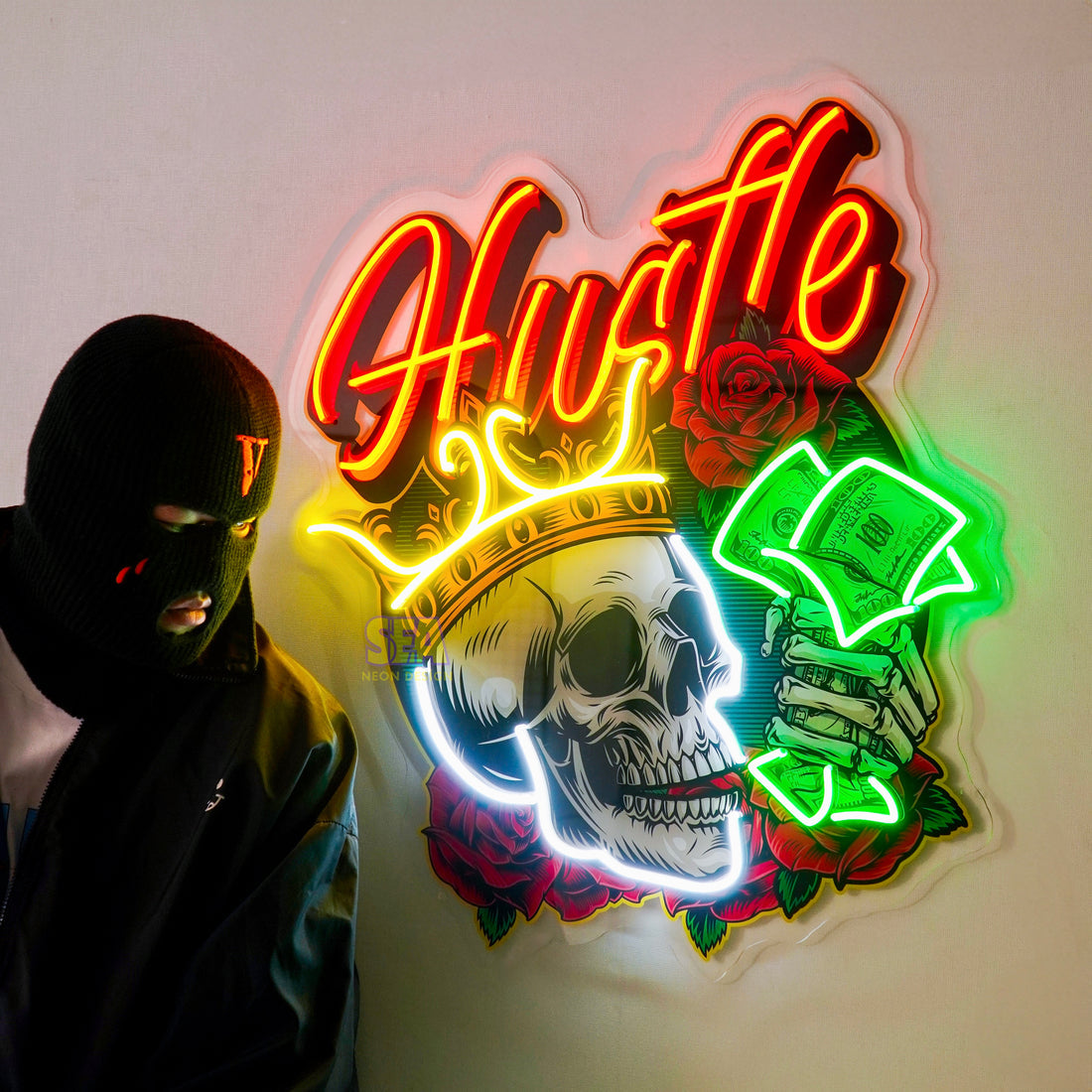 "Hustle" Modern Neon Tabela