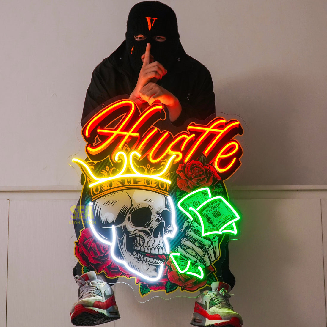 "Hustle" Modern Neon Tabela