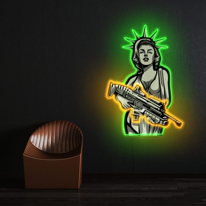 "Gta Kadın Liberty" Modern Neon Tabela