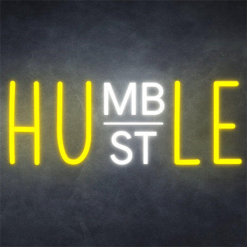Humble Hustle Neon Led Yazı Tabela