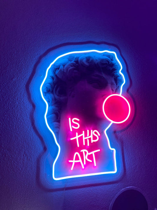 'Is This Art' Modern Neon Tabela