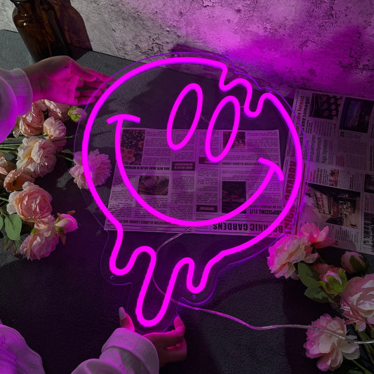 Gülen Yüz Neon Led Dekoratif Tabela