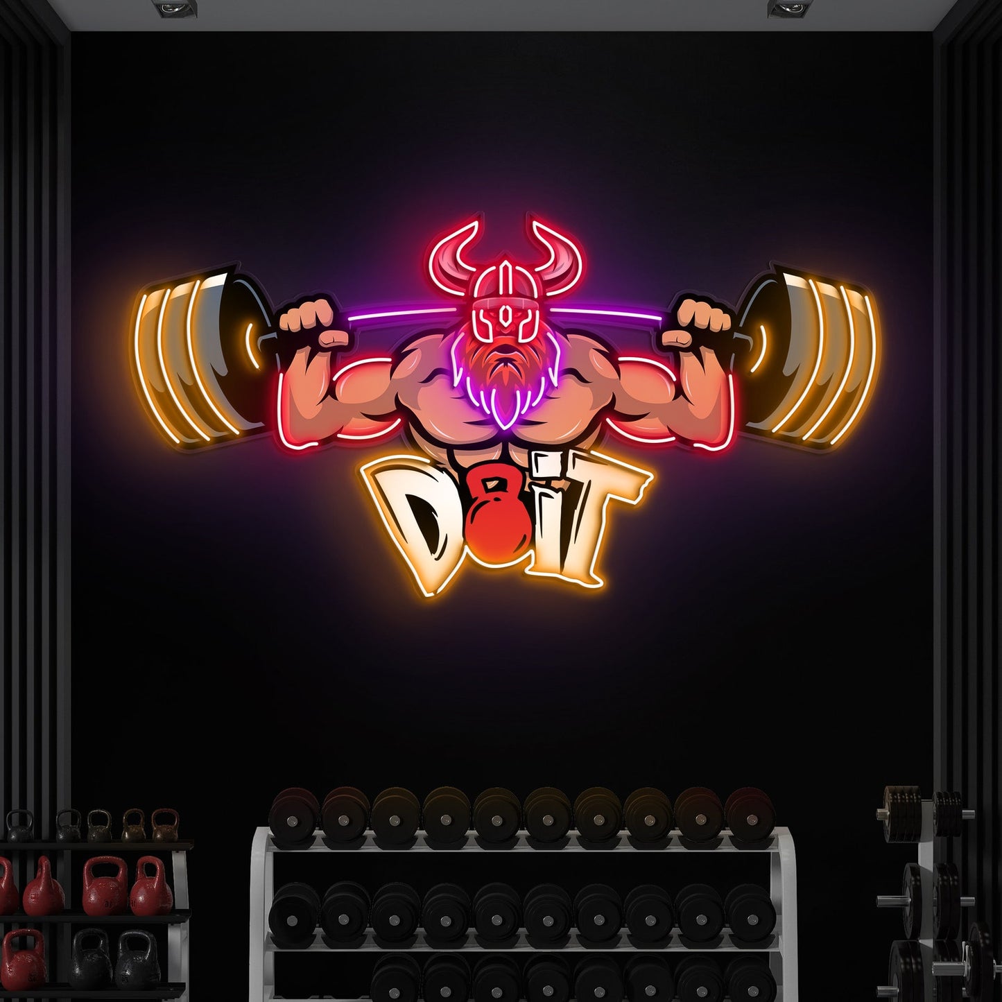 do-it-yazili-kettlebell-viking-neon-tabela