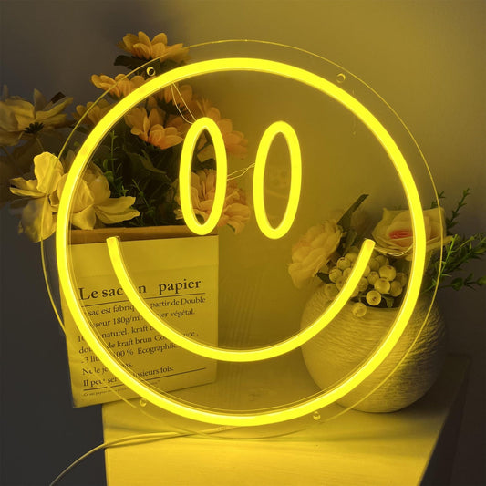 Gülen Yüz Neon Tabela