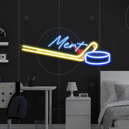Hokey İsime Özel Modern Neon Tabela