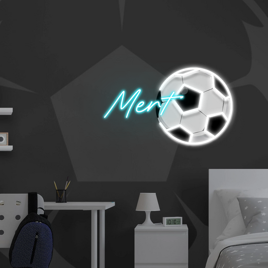 Futbol Topu İsime Özel Modern Neon Tabela