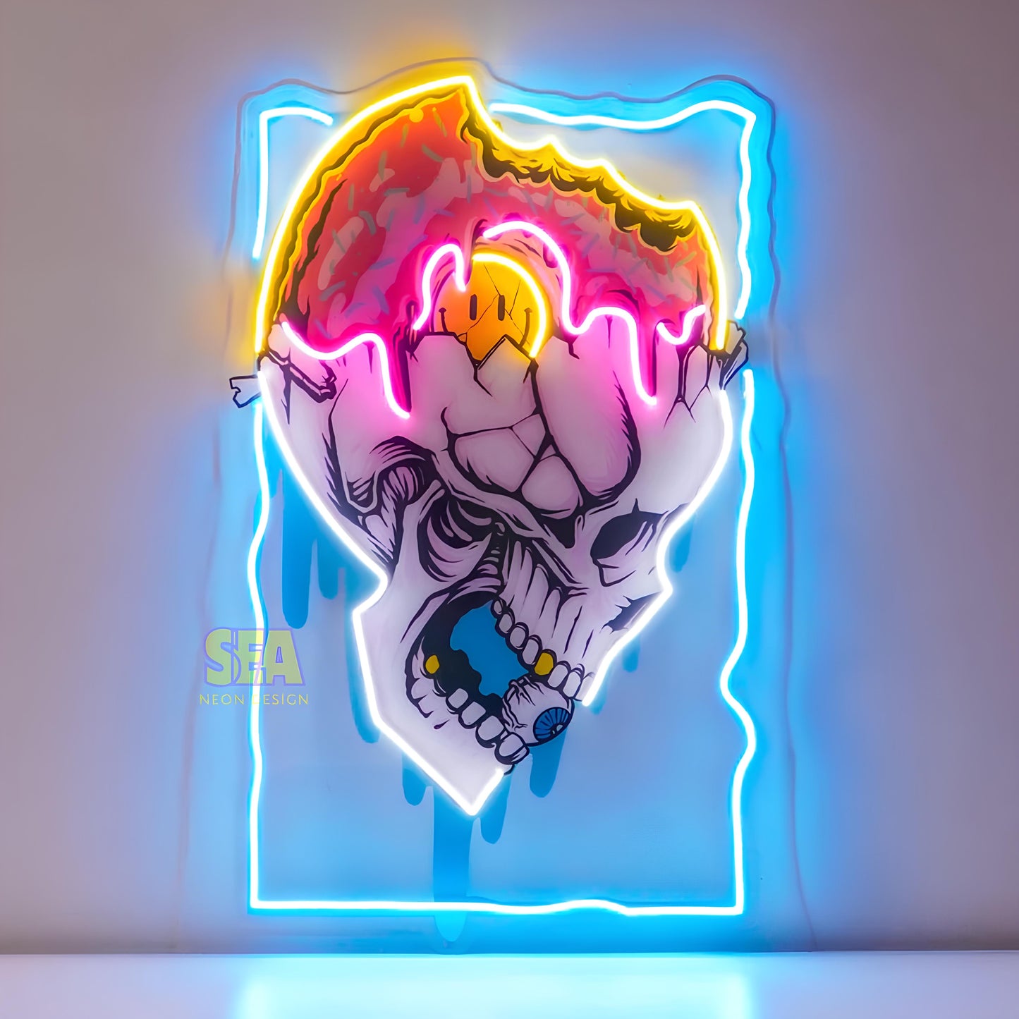 "Kuru Kafa" Modern Neon Tabelafa